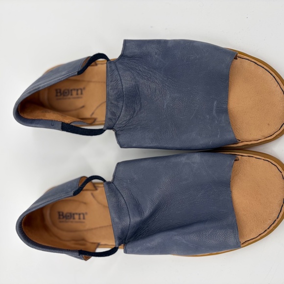 Born Cove Modern Women's Leather Sandals Blue Size US 10M - Picture 2 of 12